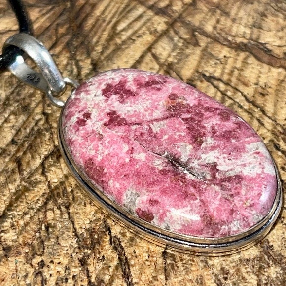 Pink Thulite Pendant 2” - Picture 13 of 15